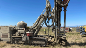 Comacchio MC 22 fully articulated micropile drill rig with industry‑leading mast articulation on a deep foundation jobsite.